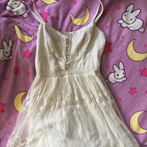 Cream lace cami dress